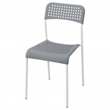 ⭐⭐⭐⭐⭐ ADDE Стул, серый/белый,IKEA-10225928, Евро Икеа Калининград