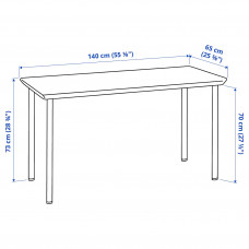Доставка из Польши ⭐⭐⭐⭐⭐ ANFALLARE / ADILS biurko, bambus/bialy, 140x65 cm,ИКЕА-09417693, Евро Икеа Калининград