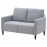 Доставка из Польши ANGERSBY sofa 2-osobowa, Knisa jasnoszary ИКЕА-10469186, ЕВРОИКЕА Калининград