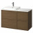 Доставка из Польши ANGSJON / BACKSJON szafka pod umyw/umywalka/bateria, brazowy imit. debu/bialy imitacja marmuru, 102x49x71 cm ИКЕА-39528468, ЕВРОИКЕА Калининград
