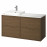Доставка из Польши ANGSJON / BACKSJON szafka pod umyw/umywalka/bateria, brazowy imit. debu/bialy imitacja marmuru, 122x49x71 cm ИКЕА-99528620, ЕВРОИКЕА Калининград