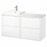 Доставка из Польши ANGSJON / BACKSJON szafka pod umyw/umywalka/bateria, polysk bialy/bialy imitacja marmuru, 122x49x71 cm ИКЕА-39528562, ЕВРОИКЕА Калининград