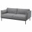 Доставка из Польши APPLARYD sofa 2-osobowa, Lejde szary-czarny ИКЕА-20506225, ЕВРОИКЕА Калининград