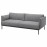 Доставка из Польши APPLARYD sofa 3-osobowa, Lejde szary-czarny ИКЕА-70506237, ЕВРОИКЕА Калининград