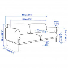 Доставка из Польши ⭐⭐⭐⭐⭐ APPLARYD sofa 3-osobowa, Lejde szary-czarny,ИКЕА-70506237, Евро Икеа Калининград