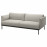 Доставка из Польши APPLARYD sofa 3-osobowa, Lejde jasnoszary ИКЕА-30506239, ЕВРОИКЕА Калининград