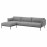 Доставка из Польши APPLARYD sofa 4-osobowa z szezlongiem, Lejde szary-czarny ИКЕА-99429535, ЕВРОИКЕА Калининград