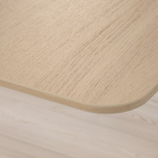 Доставка из Польши ⭐⭐⭐⭐⭐ BEKANT biurko z regulacja wysokosci, okleina debowa bejcowana na bialo/bialy, 160x80 cm,ИКЕА-49282084, Евро Икеа Калининград
