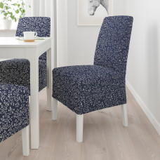 Доставка из Польши ⭐⭐⭐⭐⭐ BERGMUND krzeslo z pokryciem sr dlugosci, bialy/Ryrane granatowy,ИКЕА-99384551, Евро Икеа Калининград