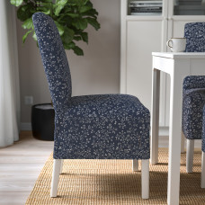 Доставка из Польши ⭐⭐⭐⭐⭐ BERGMUND krzeslo z pokryciem sr dlugosci, bialy/Ryrane granatowy,ИКЕА-99384551, Евро Икеа Калининград