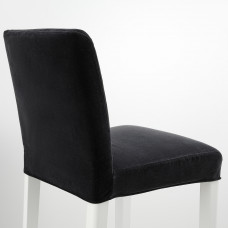 Доставка из Польши ⭐⭐⭐⭐⭐ BERGMUND Барный стул со спинкой, белый/Djuparp темно-серый, 62 cm,ИКЕА-89399765, Евро Икеа Калининград