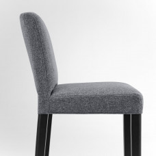 Доставка из Польши ⭐⭐⭐⭐⭐ BERGMUND Барный стул со спинкой, черный/Gunnared средний серый, 62 cm,ИКЕА-59384690, Евро Икеа Калининград