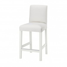 Доставка из Польши BERGMUND Барный стул со спинкой, белый/Inseros белый, 62 cm ИКЕА-89384698, ЕВРОИКЕА Калининград
