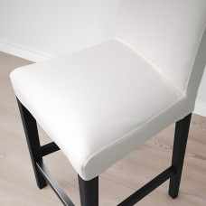 Доставка из Польши ⭐⭐⭐⭐⭐ BERGMUND Барный стул со спинкой, черный/Inseros белый, 62 cm,ИКЕА-79384694, Евро Икеа Калининград