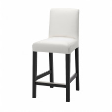 Доставка из Польши BERGMUND Барный стул со спинкой, черный/Inseros белый, 62 cm ИКЕА-79384694, ЕВРОИКЕА Калининград