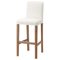 Доставка из Польши BERGMUND Барный стул со спинкой, имитация дуб/Inseros белый, 75 cm ИКЕА-99384674, ЕВРОИКЕА Калининград