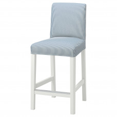 Доставка из Польши ⭐⭐⭐⭐⭐ BERGMUND Барный стул со спинкой, белый/темно-синий Rommele/белый, 62 cm,ИКЕА-49399748, Евро Икеа Калининград