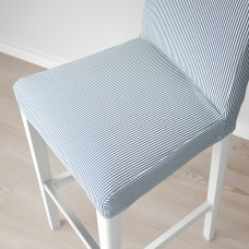 Доставка из Польши ⭐⭐⭐⭐⭐ BERGMUND Барный стул со спинкой, белый/темно-синий Rommele/белый, 75 cm,ИКЕА-69399752, Евро Икеа Калининград