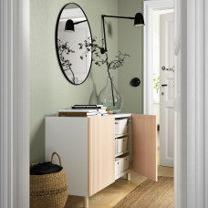 Доставка из Польши ⭐⭐⭐⭐⭐ BESTA kombinacja z drzwiami, bialy/Bjorkoviken/Mejarp okl brzoz, 120x42x74 cm,ИКЕА-69421442, Евро Икеа Калининград