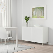 Доставка из Польши ⭐⭐⭐⭐⭐ BESTA kombinacja z drzwiami, bialy/Hanviken/Stubbarp bezowy, 120x40x74 cm,ИКЕА-19424396, Евро Икеа Калининград