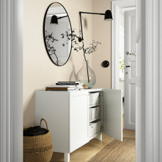 Доставка из Польши ⭐⭐⭐⭐⭐ BESTA kombinacja z drzwiami, bialy/Hanviken/Stubbarp bialy, 120x42x74 cm,ИКЕА-79282186, Евро Икеа Калининград