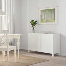 Доставка из Польши ⭐⭐⭐⭐⭐ BESTA kombinacja z drzwiami, bialy/Hanviken/Stubbarp bialy, 120x42x74 cm,ИКЕА-79282186, Евро Икеа Калининград
