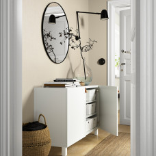 Доставка из Польши ⭐⭐⭐⭐⭐ BESTA kombinacja z drzwiami, bialy/Lappviken/Stubbarp bialy, 120x42x74 cm,ИКЕА-89209826, Евро Икеа Калининград