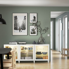 Доставка из Польши ⭐⭐⭐⭐⭐ BESTA kombinacja z drzwiami, bialy/Ostvik/Kabbarp biale szklo przezroczyste, 180x42x74 cm,ИКЕА-29384903, Евро Икеа Калининград