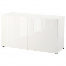 Доставка из Польши BESTA kombinacja z drzwiami, bialy/Selsviken polysk/biel, 120x42x65 cm ИКЕА-19324599, ЕВРОИКЕА Калининград