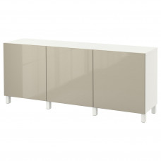 Доставка из Польши BESTA kombinacja z drzwiami, bialy/Selsviken/Stubbarp wysoki polysk bez, 180x42x74 cm ИКЕА-29139817, ЕВРОИКЕА Калининград