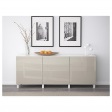 Доставка из Польши ⭐⭐⭐⭐⭐ BESTA kombinacja z drzwiami, bialy/Selsviken/Stubbarp wysoki polysk bez, 180x42x74 cm,ИКЕА-29139817, Евро Икеа Калининград