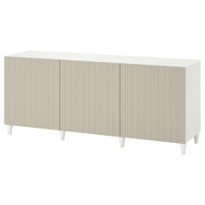 Доставка из Польши BESTA kombinacja z drzwiami, bialy/Sutterviken/Kabbarp szarobezowy, 180x42x74 cm ИКЕА-89384896, ЕВРОИКЕА Калининград