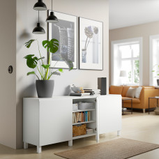 Доставка из Польши ⭐⭐⭐⭐⭐ BESTA kombinacja z drzwiami, bialy/Vasterviken/Stubbarp bialy, 180x42x74 cm,ИКЕА-89421747, Евро Икеа Калининград