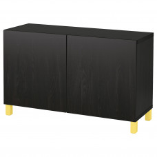 Доставка из Польши BESTA kombinacja z drzwiami, czarnybraz/Lappviken/Stubbarp zolty, 120x42x74 cm ИКЕА-39424395, ЕВРОИКЕА Калининград