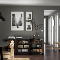 Доставка из Польши ⭐⭐⭐⭐⭐ BESTA kombinacja z drzwiami, czarnybraz/Sindvik/Stubbarp czarnobrazowe szklo przezroczyste, 180x42x74 cm,ИКЕА-59139910, Евро Икеа Калининград