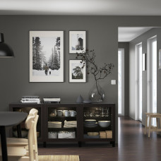 Доставка из Польши ⭐⭐⭐⭐⭐ BESTA kombinacja z drzwiami, czarnybraz/Sindvik/Stubbarp czarnobrazowe szklo przezroczyste, 180x42x74 cm,ИКЕА-59139910, Евро Икеа Калининград