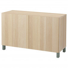 Доставка из Польши BESTA kombinacja z drzwiami, dab bejcowany na bialo/Lappviken/Stubbarp zielony, 120x40x74 cm ИКЕА-59424403, ЕВРОИКЕА Калининград