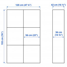 Доставка из Польши ⭐⭐⭐⭐⭐ BESTA kombinacja z drzwiami, dab bejcowany na bialo/Lappviken dab bejcowany na bialo, 120x42x193 cm,ИКЕА-99071507, Евро Икеа Калининград