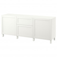 Доставка из Польши BESTA kombinacja z szufladami, bialy/Hanviken/Stubbarp bialy, 180x42x74 cm ИКЕА-29412722, ЕВРОИКЕА Калининград
