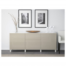 Доставка из Польши ⭐⭐⭐⭐⭐ BESTA kombinacja z szufladami, bialy/Selsviken/Stubbarp wysoki polysk bez, 180x42x74 cm,ИКЕА-59412706, Евро Икеа Калининград