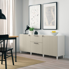 Доставка из Польши ⭐⭐⭐⭐⭐ BESTA kombinacja z szufladami, bialy/Sutterviken/Kabbarp szarobezowy, 180x42x74 cm,ИКЕА-69412678, Евро Икеа Калининград