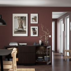 Доставка из Польши ⭐⭐⭐⭐⭐ BESTA kombinacja z szufladami, czarnybraz Lappviken/Sindvik/Stubbarp czarnobrazowe szklo przezroczyste, 180x42x74 cm,ИКЕА-19412671, Евро Икеа Калининград