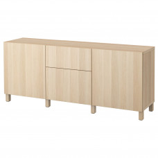 Доставка из Польши BESTA kombinacja z szufladami, dab bejcowany na bialo/Lappviken/Stubbarp dab bejcowany na bialo, 180x42x74 cm ИКЕА-19195639, ЕВРОИКЕА Калининград