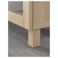 Доставка из Польши ⭐⭐⭐⭐⭐ BESTA kombinacja z szufladami, dab bejcowany na bialo Lappviken/Sindvik/Stubbarp dab bejcowany bialo szk bezbarwne, 180x42x74 cm,ИКЕА-29302691, Евро Икеа Калининград