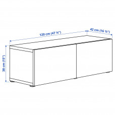 Доставка из Польши ⭐⭐⭐⭐⭐ BESTA kombinacja szafek sciennych, bialy Glassvik/biel/jasna zielen szklo bezbarwne, 120x42x38 cm,ИКЕА-49489230, Евро Икеа Калининград