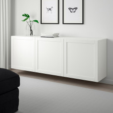 Доставка из Польши ⭐⭐⭐⭐⭐ BESTA kombinacja szafek sciennych, bialy/Hanviken bialy, 180x42x64 cm,ИКЕА-49425912, Евро Икеа Калининград
