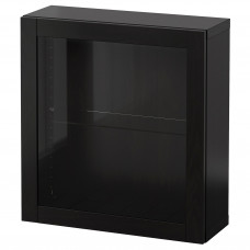 Доставка из Польши BESTA kombinacja szafek sciennych, czarnybraz/Sindvik czarnobrazowe szklo przezroczyste, 60x22x64 cm ИКЕА-09429667, ЕВРОИКЕА Калининград