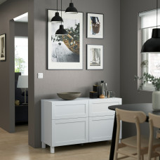 Доставка из Польши ⭐⭐⭐⭐⭐ BESTA kombinacja regalowa z drzw/szuf, bialy/Hanviken/Stubbarp bialy, 120x42x74 cm,ИКЕА-29412604, Евро Икеа Калининград