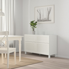 Доставка из Польши ⭐⭐⭐⭐⭐ BESTA kombinacja regalowa z drzw/szuf, bialy/Hanviken/Stubbarp bialy, 120x42x74 cm,ИКЕА-29412604, Евро Икеа Калининград