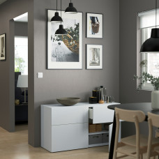 Доставка из Польши ⭐⭐⭐⭐⭐ BESTA kombinacja regalowa z drzw/szuf, bialy/Lappviken bialy, 120x42x65 cm,ИКЕА-49412636, Евро Икеа Калининград